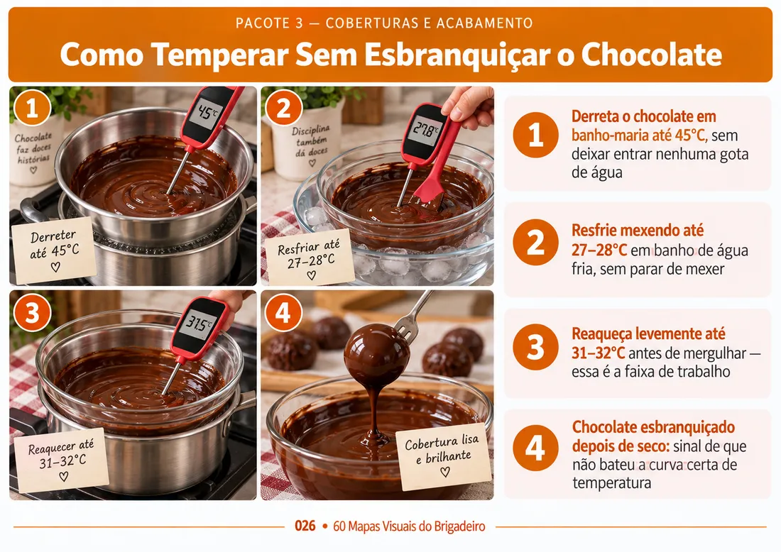 Mapa 026: Como Temperar Sem Esbranquiçar o Chocolate